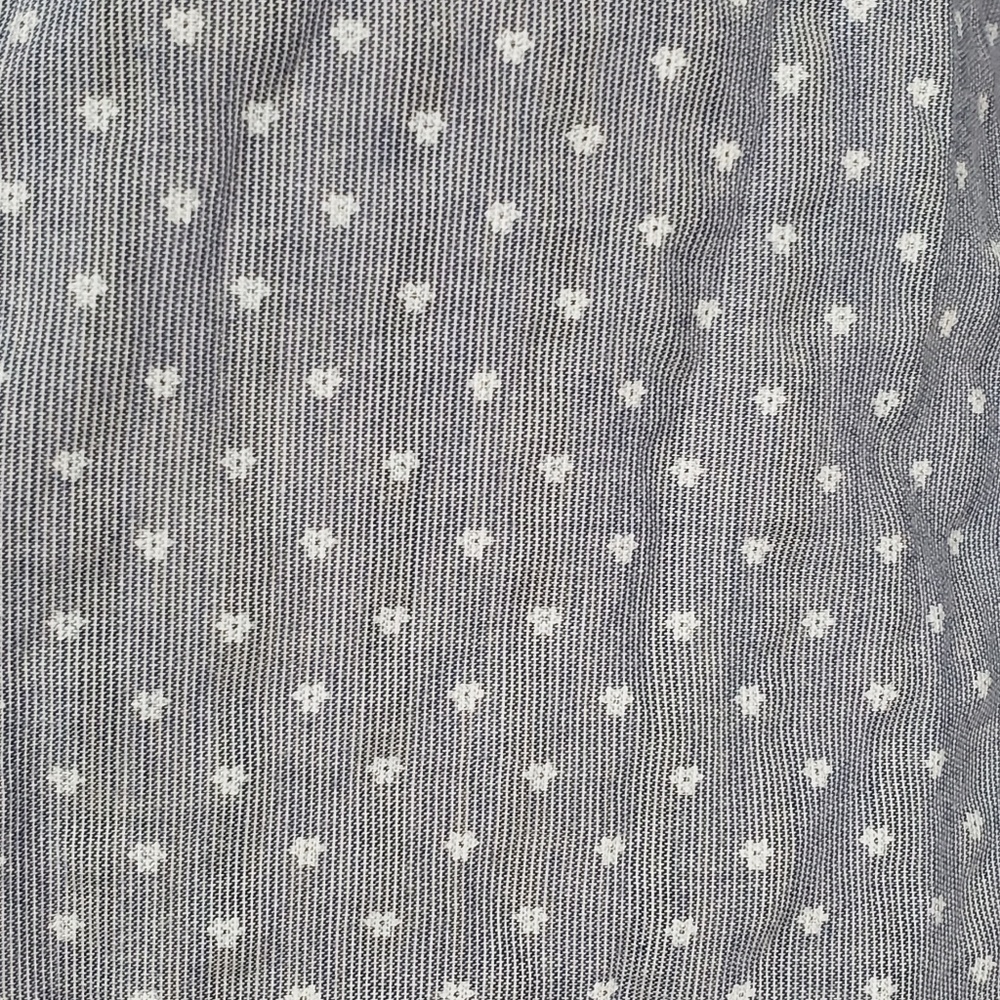 LOFT Blue Long Sleeve 3/4 Button Down Shirt - Picture 2 of 5